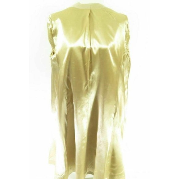 Vintage 70s Cashmere Over Coat L Champagne Pockets - Picture 8 of 11
